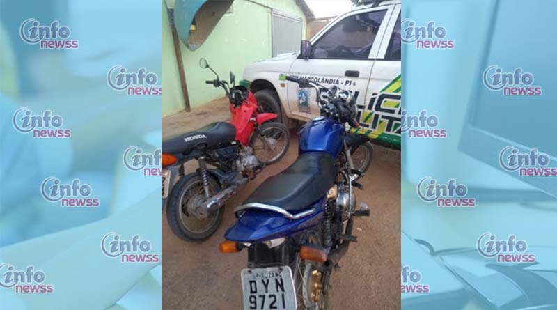 Após rápida e eficiente ação, Polícia Militar de Marcolândia recupera duas motocicletas roubadas