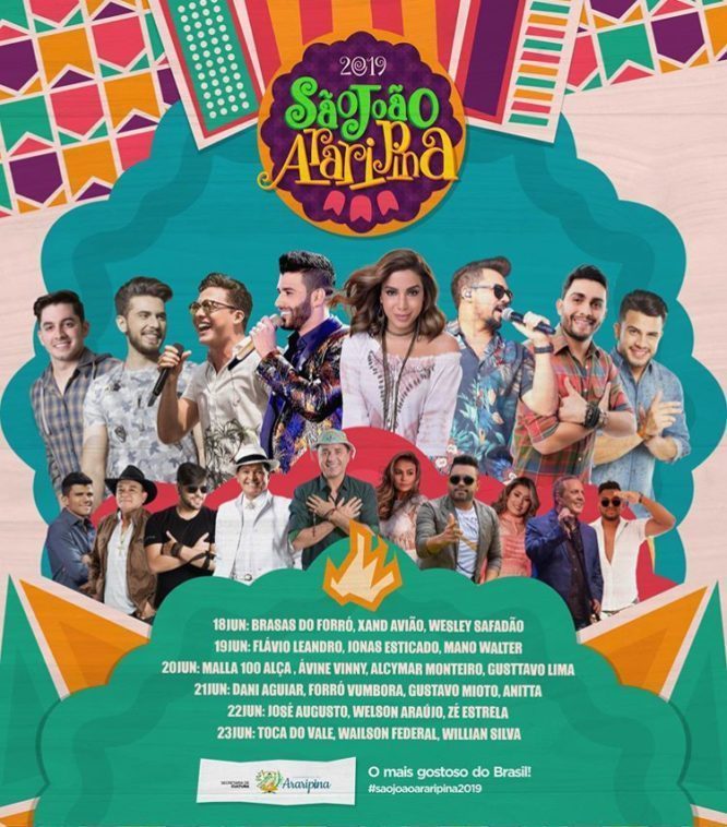 São João de Araripina começa nesta terça com shows de Wesley Safadão e Xand Avião; veja a programação completa