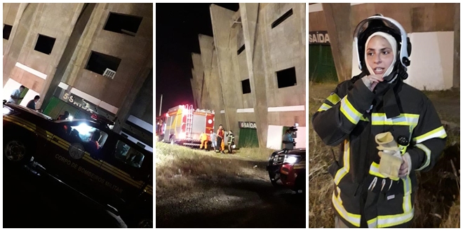 Incêndio no estádio Albertão é controlado e fogo atinge ala fechada; veja vídeo - page