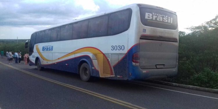 Mulher tem corpo esmagado em colisão frontal entre moto e ônibus na PI-141