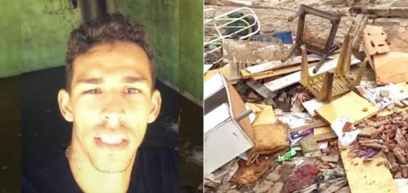 Jogador do River-PI tem casa destruída pela chuva e pede ajuda