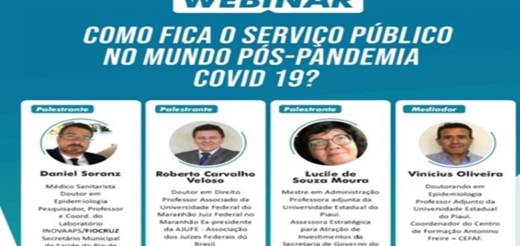 Uespi e Cefaf promovem seminário on-line sobre serviço público pós-pandemia