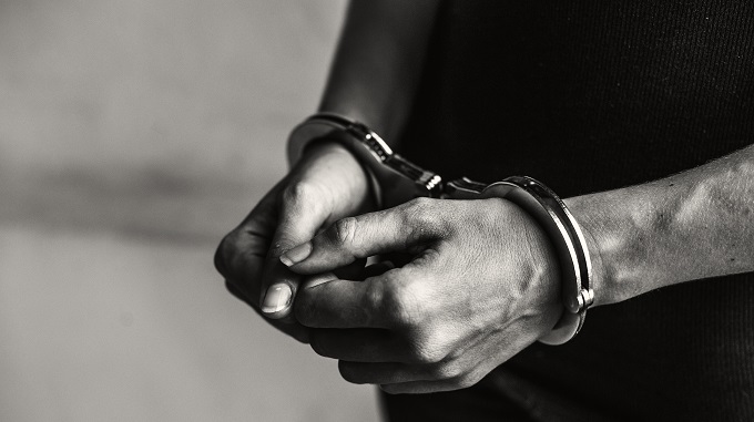 Criminal in handcuffs