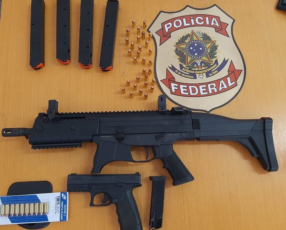 Condenado por tráfico é preso em flagrante com submetralhadora durante operação da PF no Piauí