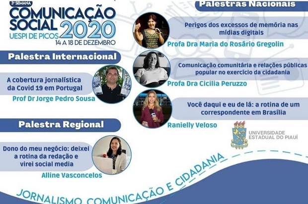 Semana de Comunicação da UESPI reunirá palestrantes renomados