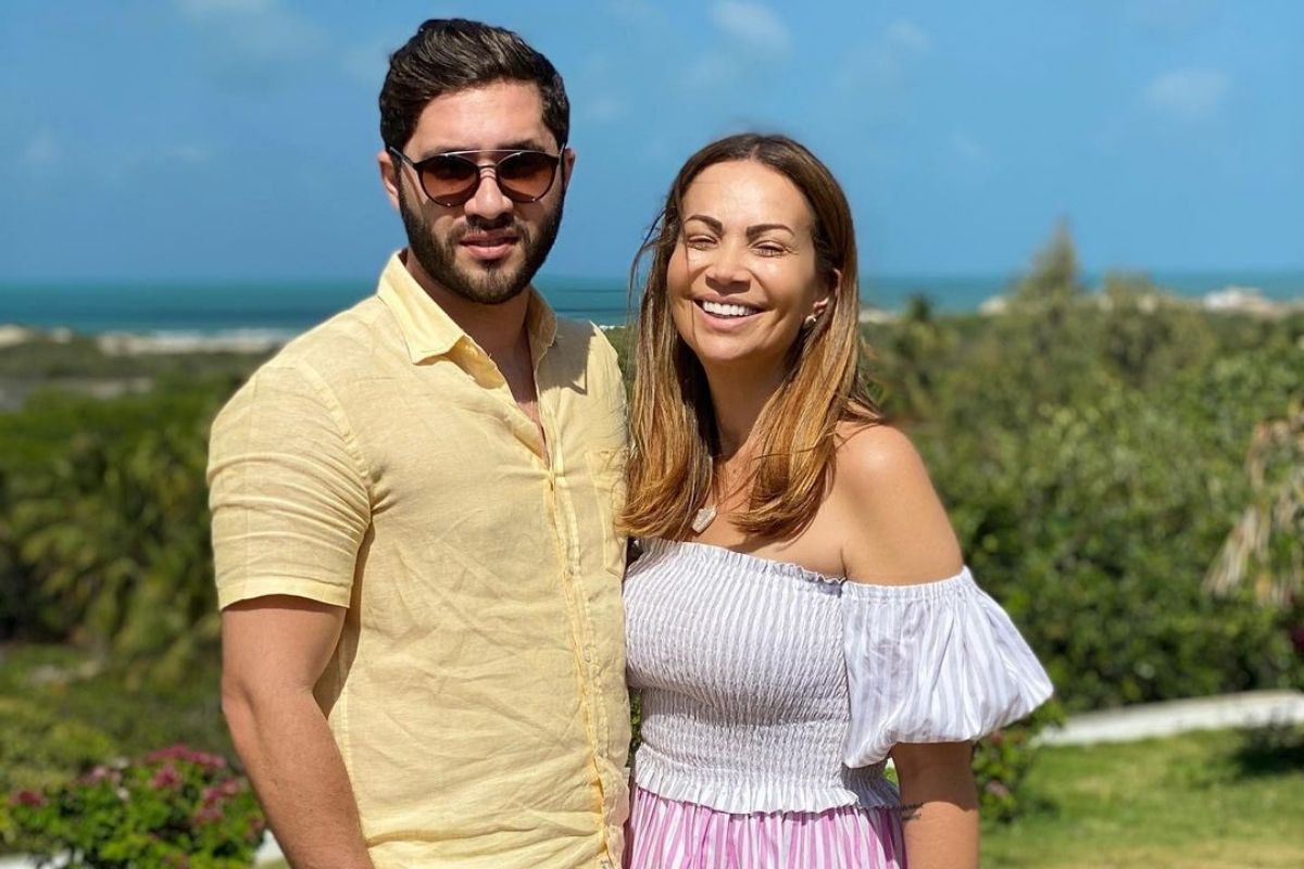 Solange Almeida e o namorado Monilton Moura