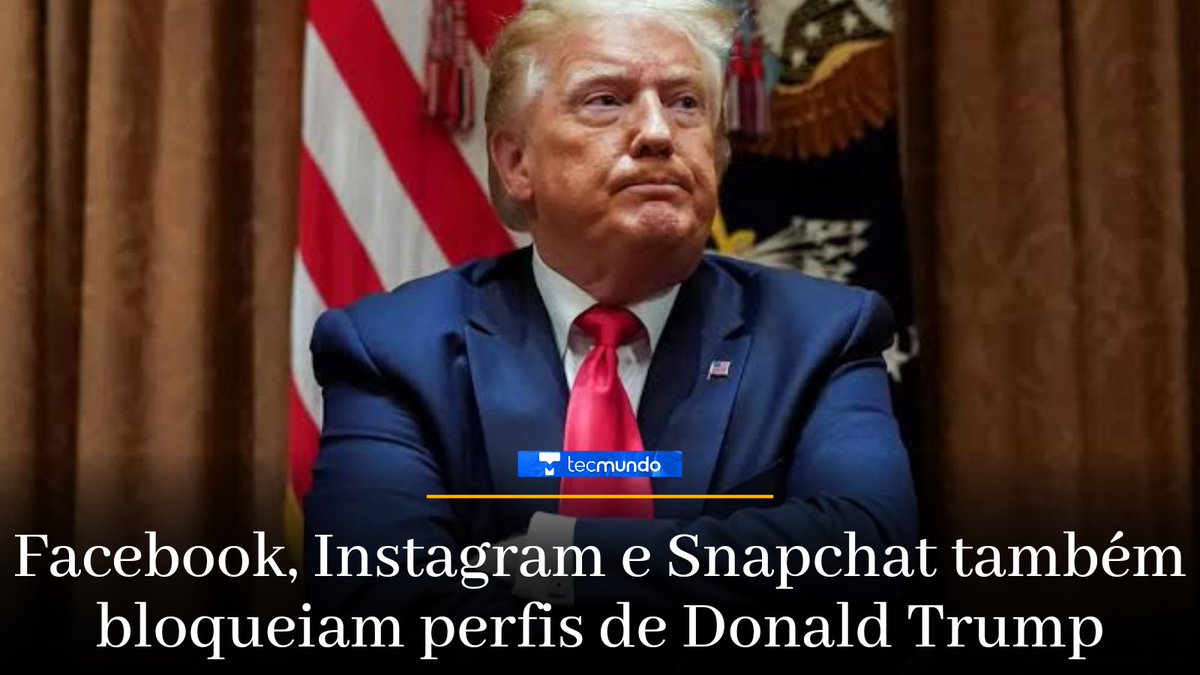 Após ter conta banida pelo Twitter, Instagram e Snapchat também bloqueiam perfis de Trump