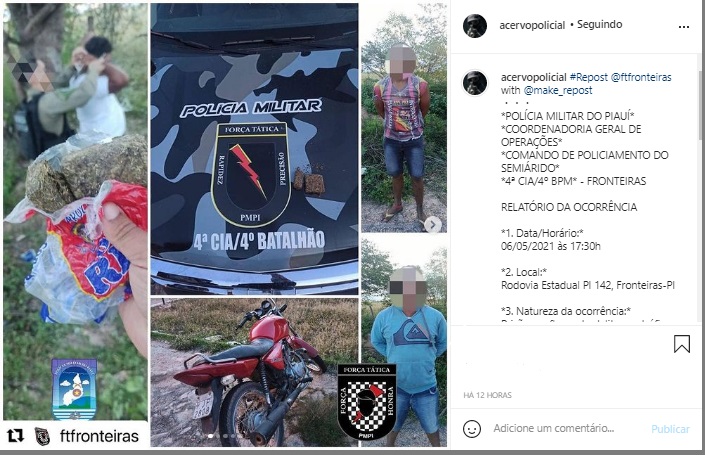 Polícia Militar flagra e prende suspeitos de tráfico de drogas em Fronteiras