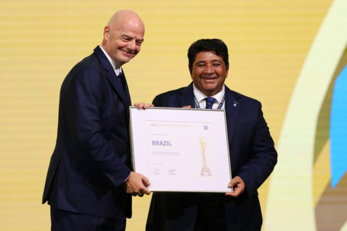 Brasil será a sede da Copa do Mundo Feminina de 2027 74º Congresso da FIFA decidiu a sede da Copa do Mundo FIFA Feminina de 2027 - Créditos: FIFA