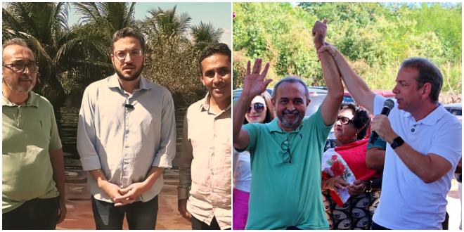 Dr. Gerônimo recepciona Deputados Castro Neto e Aldo Gil em Vila Nova do Piauí