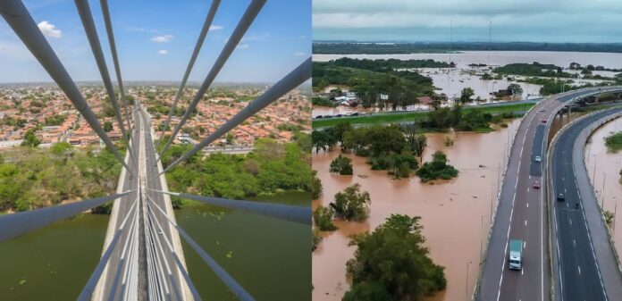 Teresina x Porto Alegre - semelhanças acendem alerta; entenda! Teresina, à esquerda, e Porto Alegre, à direita - Fotos: Renato Andrade / Cidadeverde.com e Concresul/Divulgação