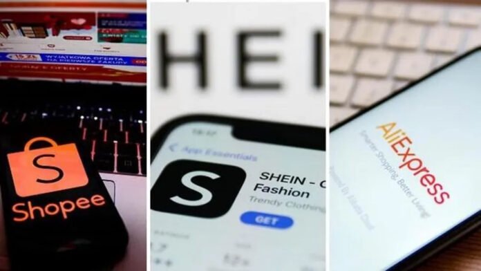 shoppe, shein e aliexpress