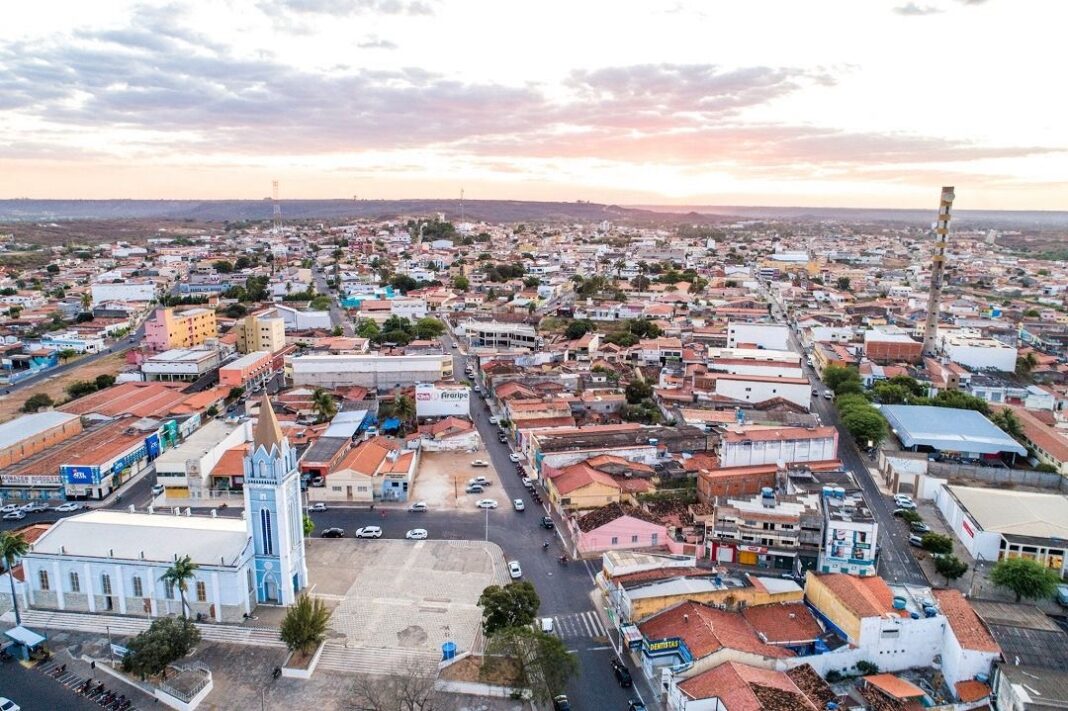 Imagem aérea da cidade de Araripina–PE