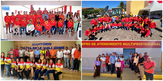 Prefeitura de Padre Marcos inaugura centro multiprofissional, entrega de retroescavadeira, fardamentos e visita nova sede da Secretaria de Assistência Social