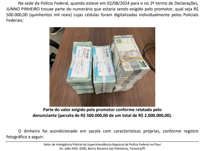 Diálogo captado pela PF entre empresário e promotor de Justiça na entrega da propina