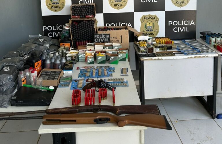 Polícia Civil do Piauí prende três pessoas e apreende armas, munições e cigarros contrabandeados Polícia Civil do Piauí prende três pessoas e apreende armas, munições e cigarros contrabandeados