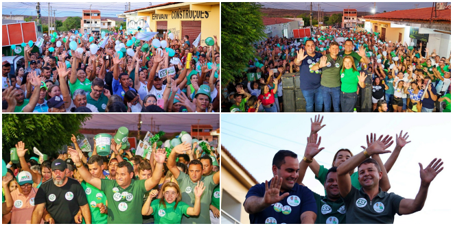 Com a presença do deputado Georgiano, Jailson Campo e Galego de Paster reúnem multidão durante caminhada em Geminiano