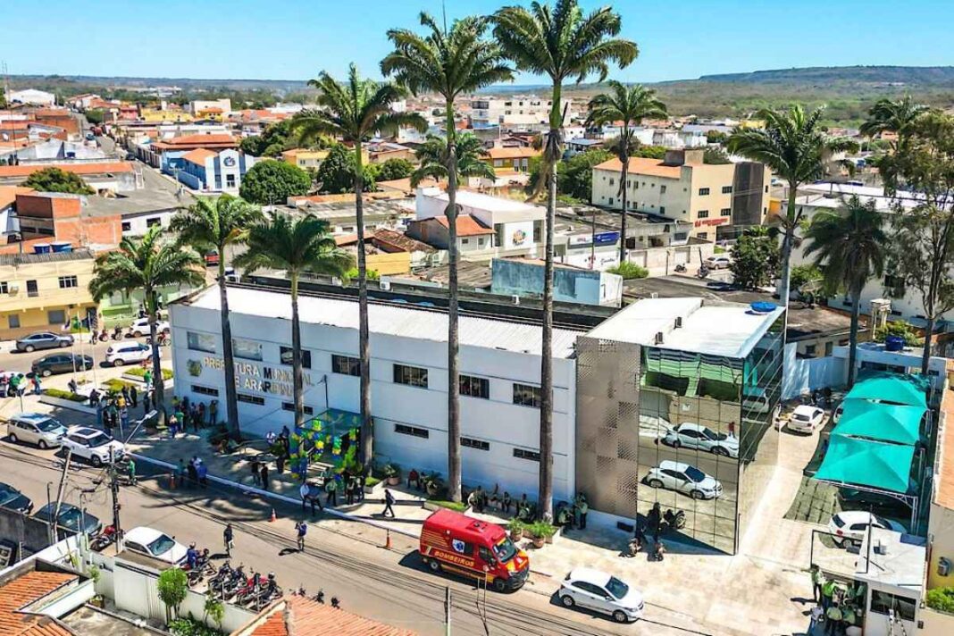 Imagem aérea da Prefeitura de Araripina–PE — Foto: Divulgação