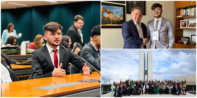 Acadêmico de Direito de Belém do Piauí se destaca em estágio na Câmara dos Deputados