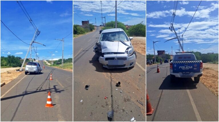 Polícia Militar prende motorista embriagado após colisão no centro de Jacobina do PI