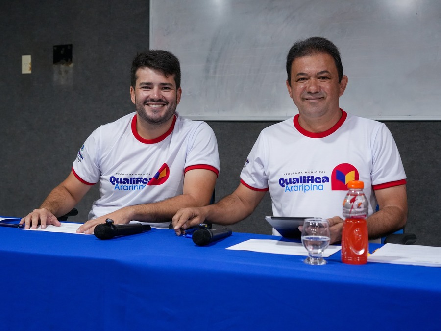 Prefeito de Araripina, Evilásio Mateus (PDT) ao lado do vice-prefeito Bringel Filho (PDT)