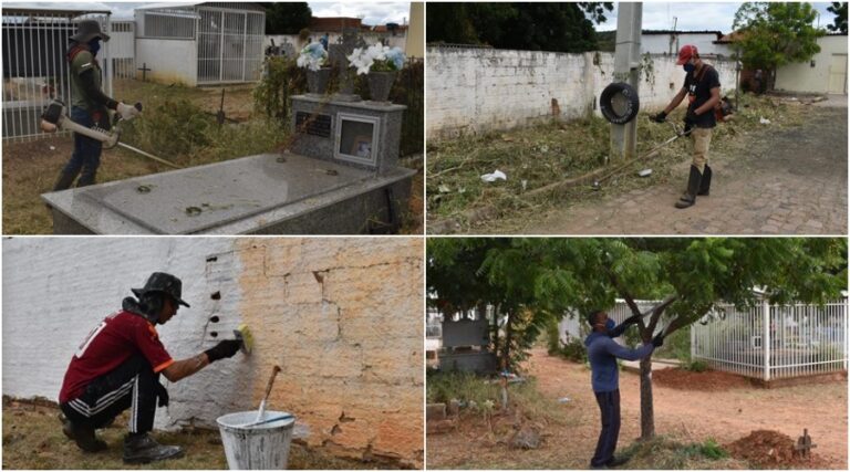 Cemitério do Parque de Exposição em Picos passa por limpeza antes do Dia das Mães Cemitério do Parque de Exposição em Picos passa por limpeza antes do Dia das Mães