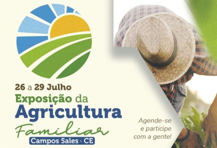 Banner da Feira da Agricultura Familiar de Campos Sales - Campos Sales no Ceará retoma produção de mandioca e prepara Exposição da Agricultura Familiar - DESTAQUE