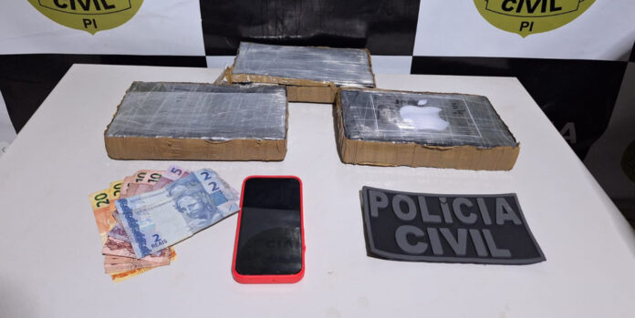 Casal é preso ao receber 2,5 kg de droga avaliada em R 400 mil enviada em van de Marcolândia para Picos