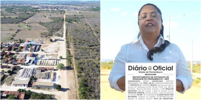 Governo autoriza pavimentação da PE-630 entre Trindade e distrito de Barra de São Pedro
