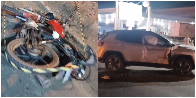 Homem morre em grave acidente de moto na BR-316 em Picos