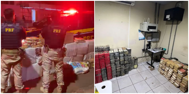 PRF apreende mais de 600 kg de drogas escondidos em compartimento secreto de caminhão na BR-316 em Picos