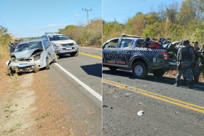 Jovem morre e três ficam feridos em acidente entre carro e motos na PI-120