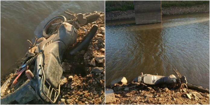 Polícia Militar localiza motocicleta submersa no Rio Canindé em Paulistana