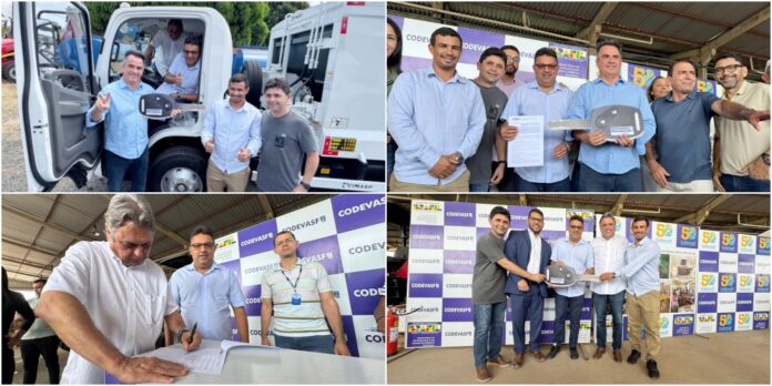 Prefeito Dr. Corinto Matos recebe em Teresina caminhão compactador para Marcolândia