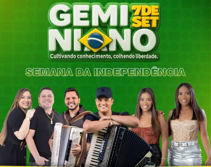Prefeito Jaillson Campos anuncia atrações musicais da festa de 7 de Setembro em Geminiano - destaque