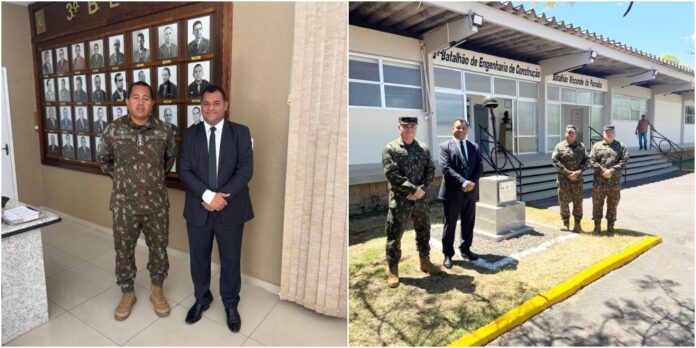 Prefeito Jaillson Campos visita 3º BEC e oficializa convite para desfile de 7 de Setembro