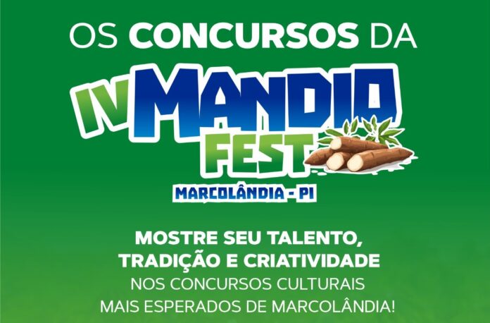 Prefeitura de Marcolândia abre inscrições para concursos culturais da IV Mandio Fest