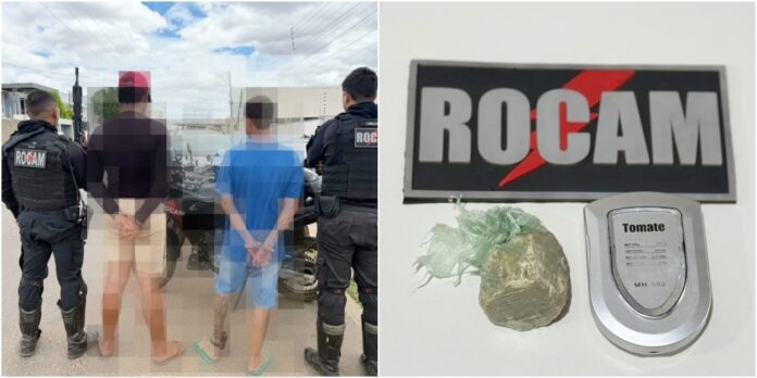 ROCAM de Picos prende dois suspeitos por tráfico de drogas no bairro Pedrinhas