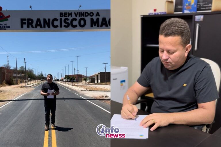 Prefeito Novim Carvalho anuncia pacote com diversas obras para o desenvolvimento de Francisco Macedo-PI Prefeito Novim Carvalho anuncia pacote com diversas obras para o desenvolvimento de Francisco Macedo-PI