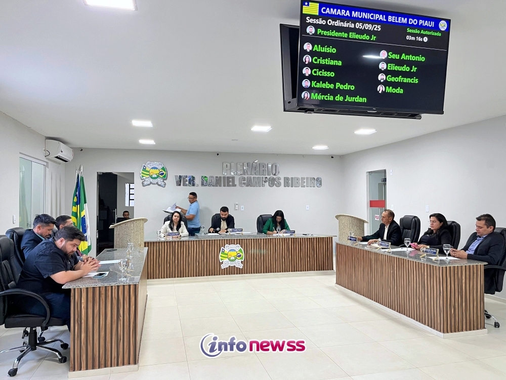 Câmara de Belém do Piauí realizará 14ª Sessão Ordinária