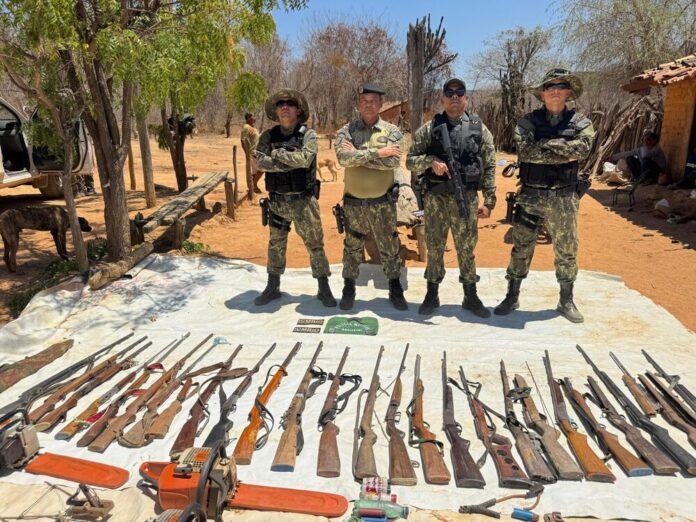 Operação conjunta resulta na apreensão de armas, animais silvestres e aplicação de mais de R$ 110 mil em multas no Piauí