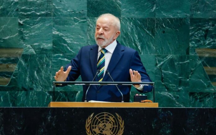 Presidente Luiz Inácio Lula da Silva na Assembleia-Geral da Organização das Nações Unidas (ONU) Presidente Luiz Inácio Lula da Silva na Assembleia-Geral da Organização das Nações Unidas (ONU) - Foto: Ricardo Stuckert / PR