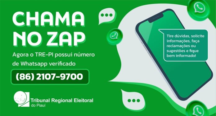 TRE-PI disponibiliza número de WhatsApp para atendimento a eleitores