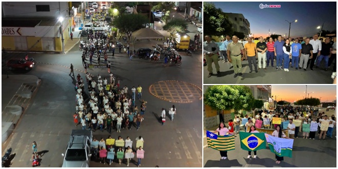 Marcolândia celebra noite de fé e união com a Marcha para Jesus