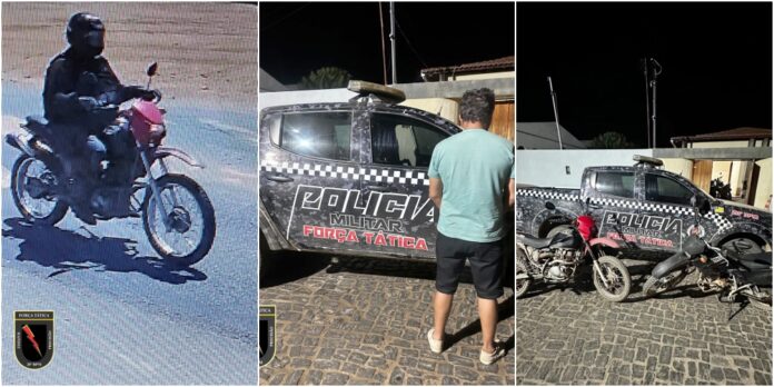 Polícia Militar prende suspeito de roubos em Afrânio (PE) e apreende duas motocicletas com restrição de furto em Paulistana